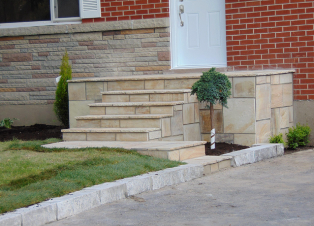 Coping - Mint Sandstone - 3 Edges Sawn, 1 Longside Rockfaced - 2"x12"x60"