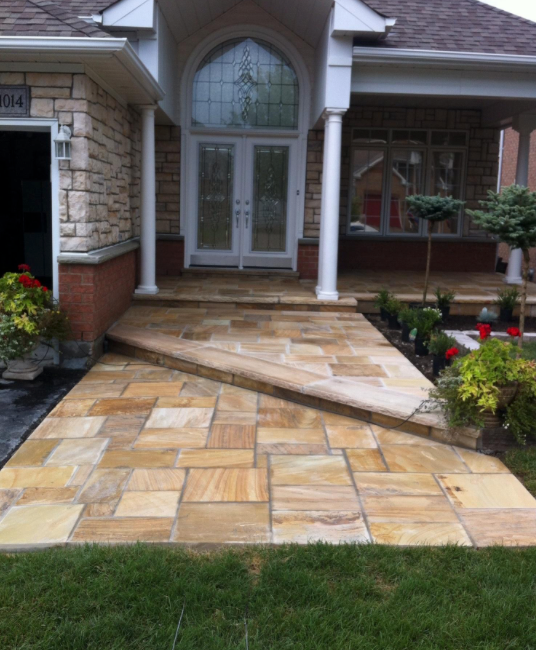 Coping - Mint Sandstone - 3 Edges Sawn, 1 Longside Rockfaced - 2"x12"x60"