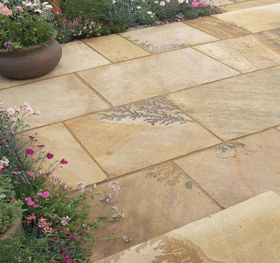 Coping - Mint Sandstone - 3 Edges Sawn, 1 Longside Rockfaced - 2"x16"x48"