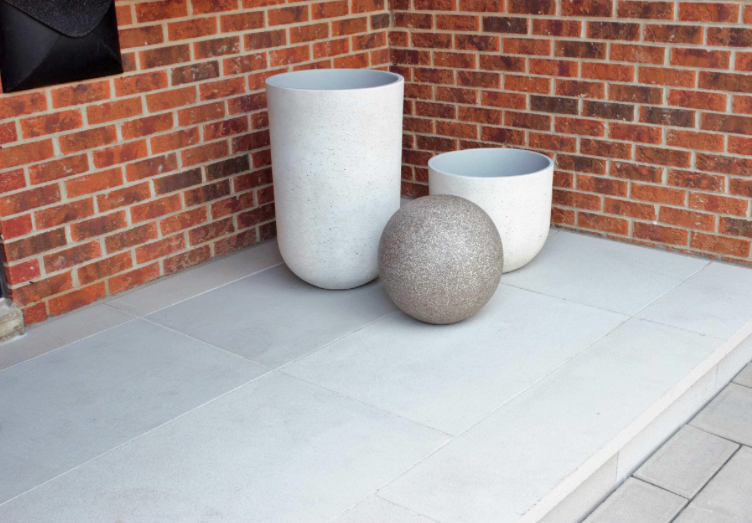 Coping - Misty Grey Sandstone - 3 Edges Sawn, 1 Longside Rockfaced - 2"x12"x48"