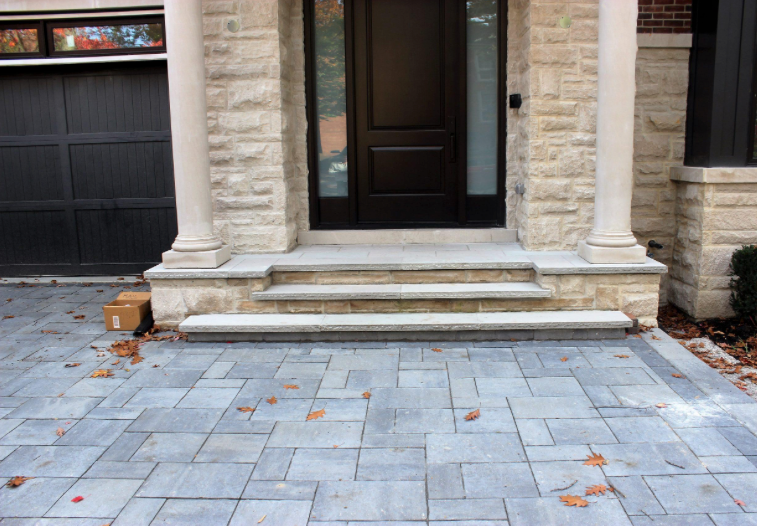 Coping - Misty Grey Sandstone - 3 Edges Sawn, 1 Longside Rockfaced - 2"x12"x48"