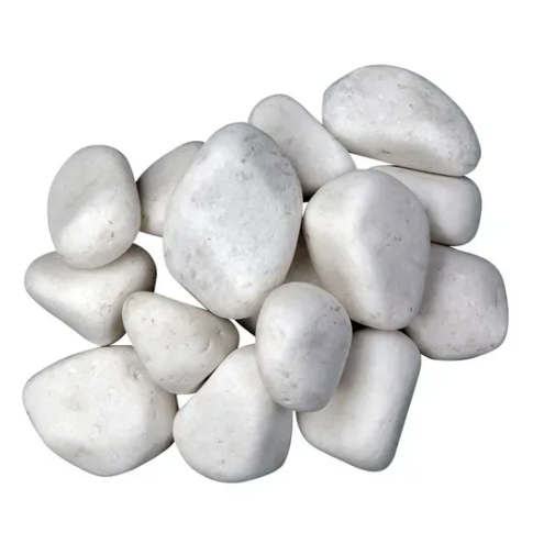Pebbles - White - Pebbles - Unpolished - 1-1/4"-2" (1 Ton Bag)