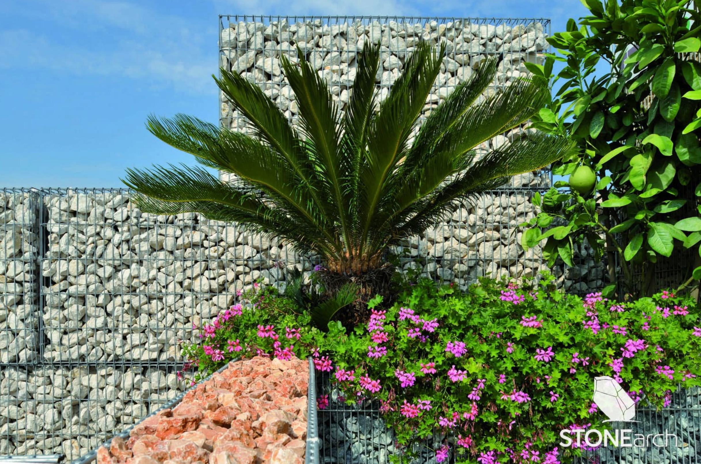 Stone Grid/Gabion Cage Baskets - C - 40x10xH20