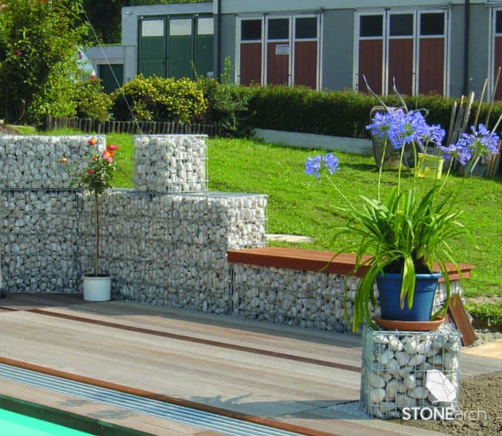 Stone Grid/Gabion Cage Baskets - A - 40x20xH20