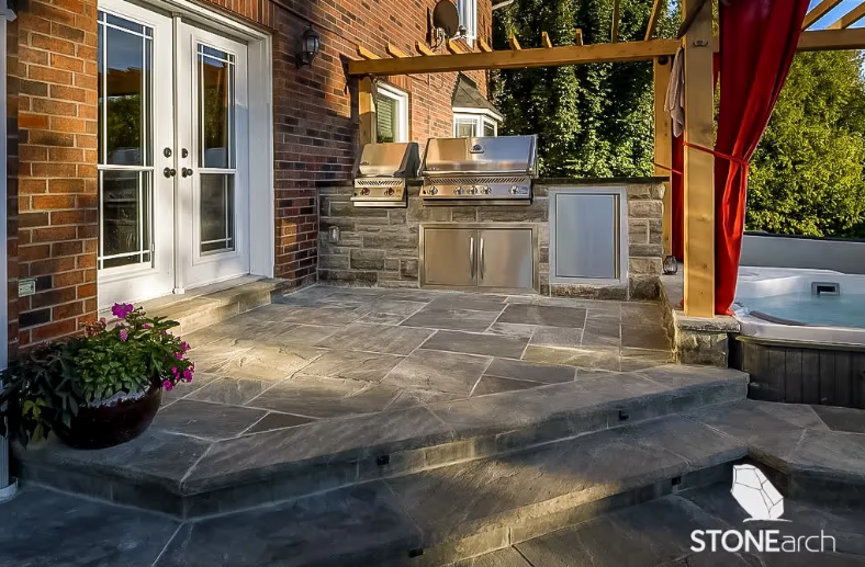 Paver (1") - Saga Sandstone - Natural - Saw Cut - 1x12x24