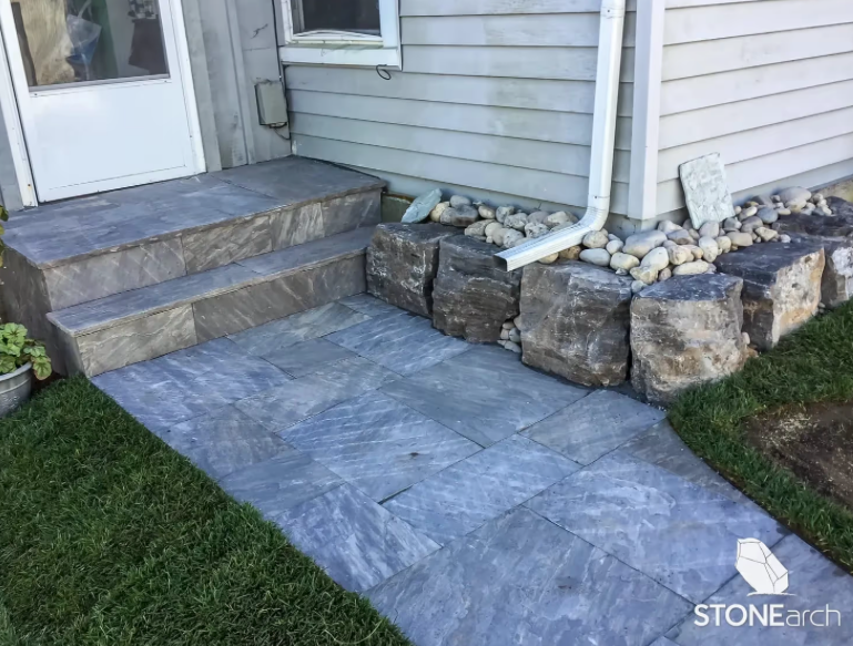 Paver (1") - Saga Sandstone - Natural - Saw Cut - 1x12x24