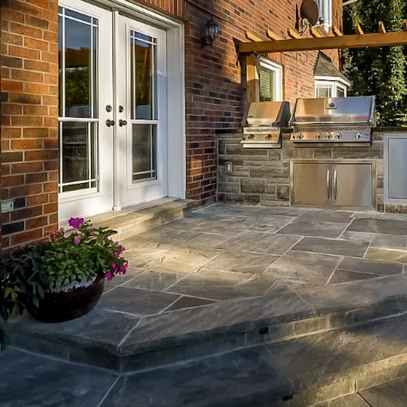 Paver (1") - Saga Sandstone - Natural - Saw Cut - 1x12x24