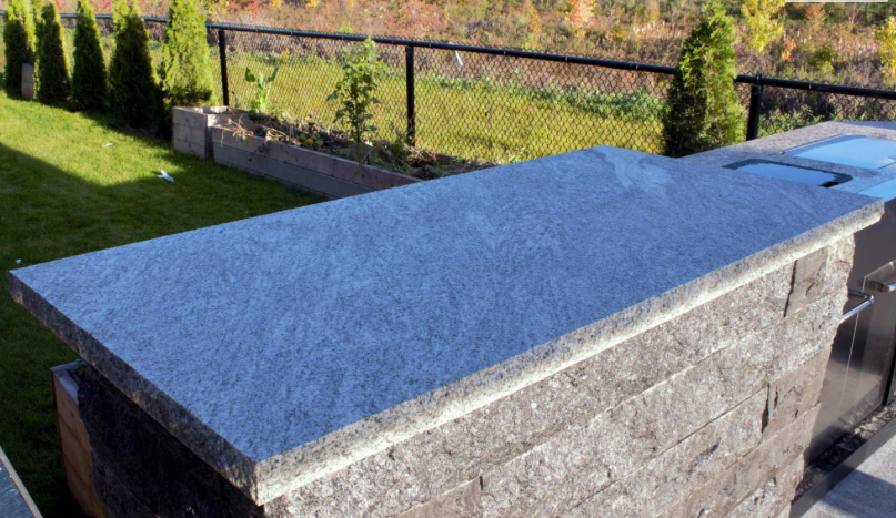 Coping - Salt N Pepper Granite - 3 Edges Sawn, 1 Longside Rockfaced - 2"x12"x48"