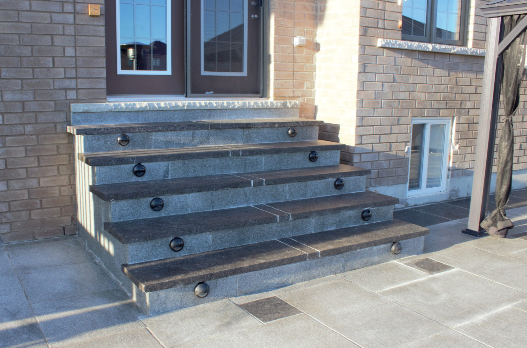 Coping - Salt N Pepper Granite - 3 Edges Sawn, 1 Longside Rockfaced - 2"x12"x48"