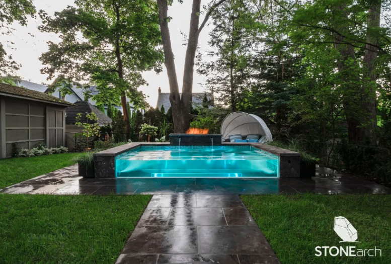 Step - Silver Valley - Flamed - Antique - Rock Cut - 7"x14"x72"