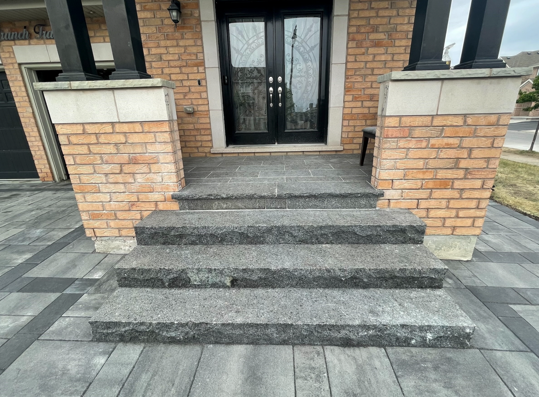 Step - Silver Grey Granite - 3 Edges Rockfaced, 1 Longside Sawn - 6"x12"x48"