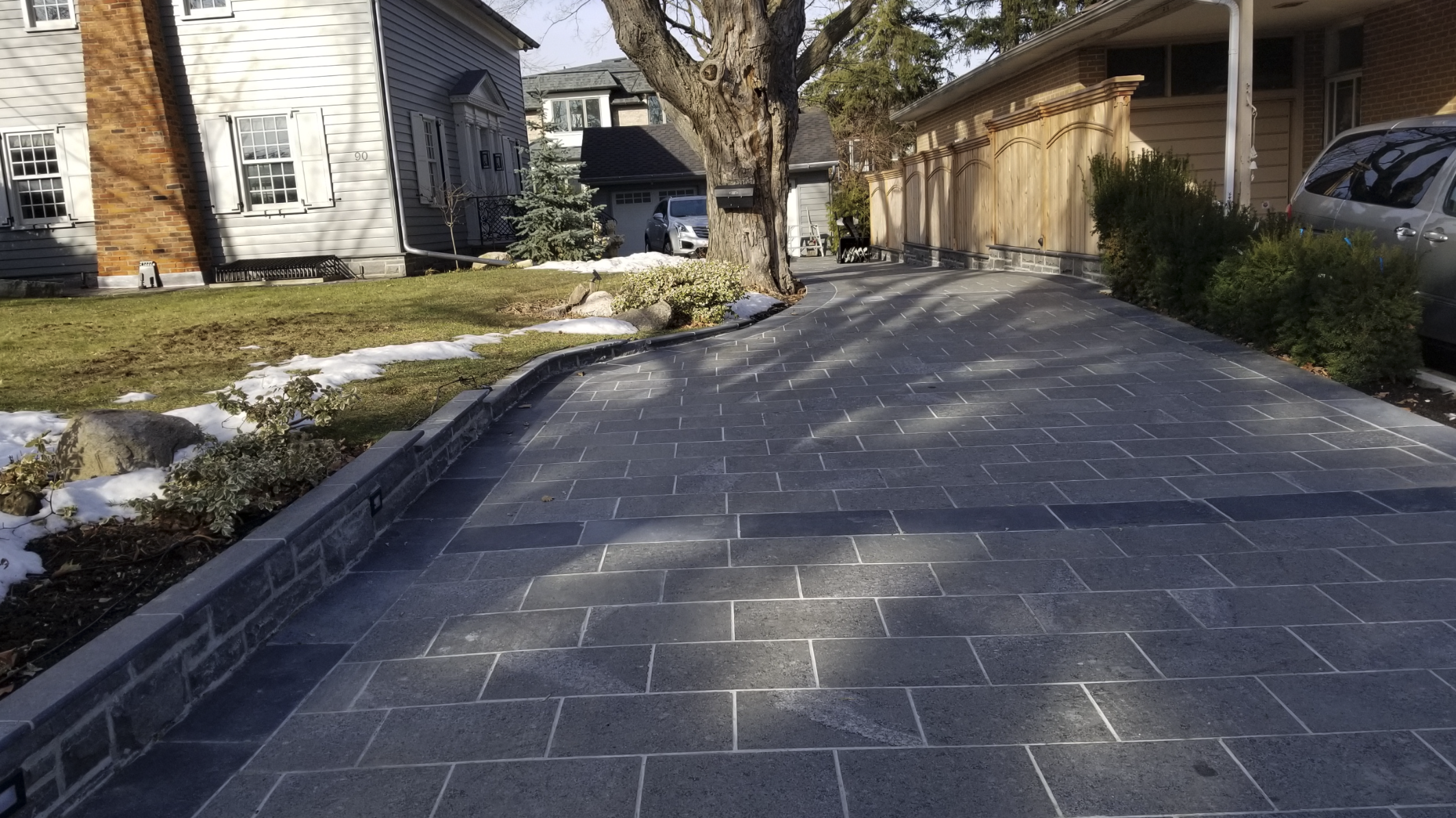 Coping - Silver Grey Granite - 3 Edges Sawn, 1 Longside Rockfaced - 2"x16"x72"