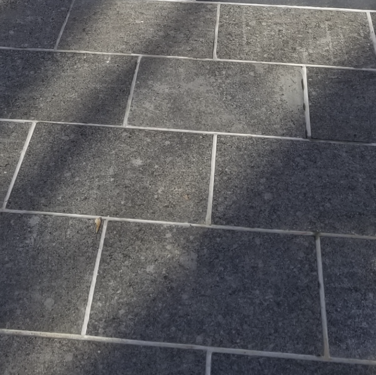 Coping - Silver Grey Granite - 3 Edges Sawn, 1 Longside Rockfaced - 2"x16"x72" sketch
