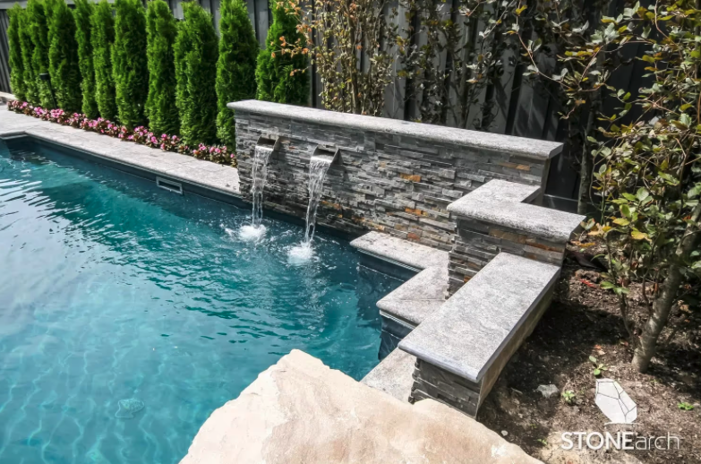 Coping (Pool) - SilverValley - Bullnose - Flamed - 2"x12"x48"