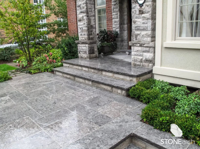Bullnose Coping - Silver Valley Limestone - Flamed - 2"x12"x72"