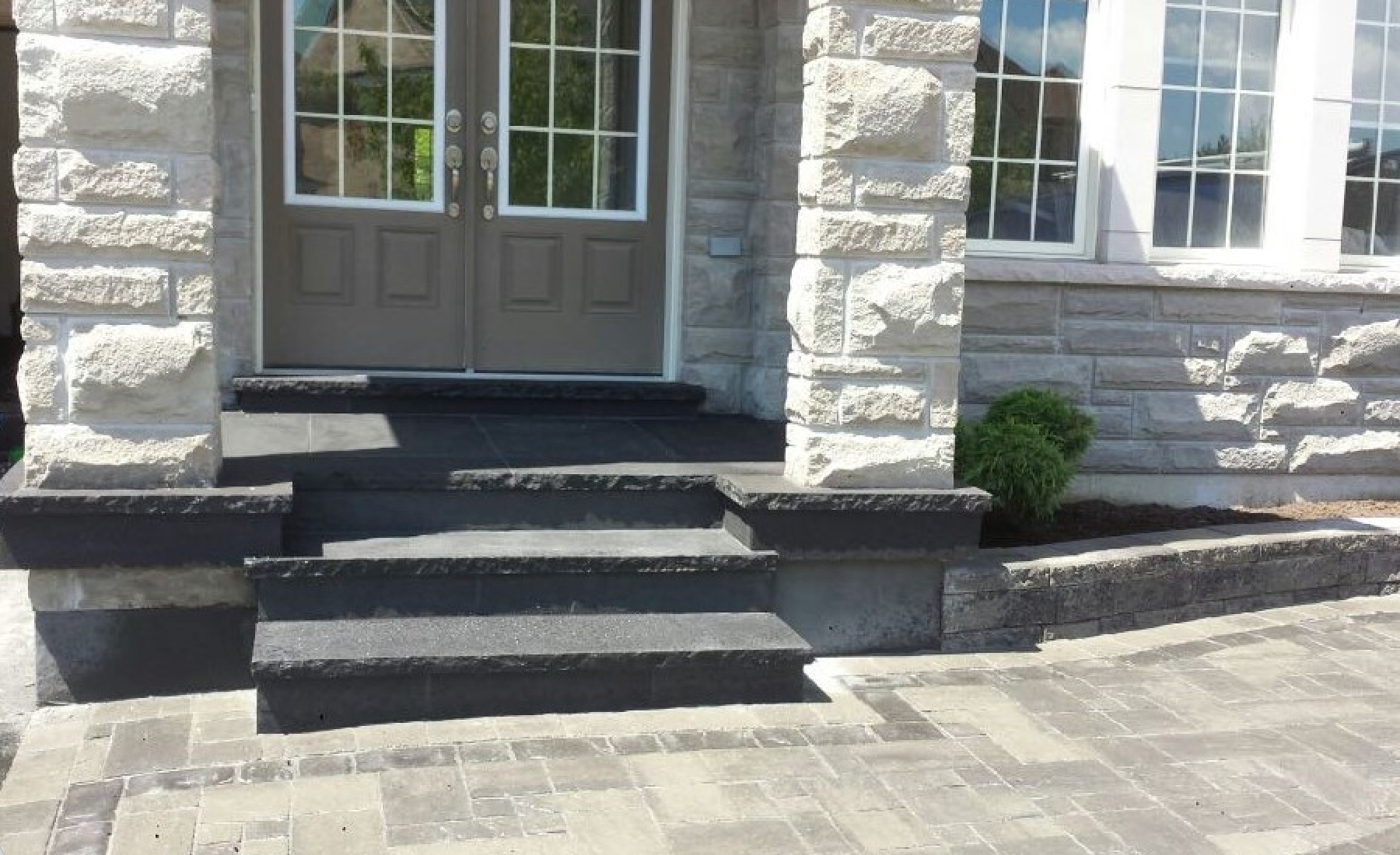 Coping - Silver Valley Limestone - 3 Edges Sawn, 1 Longside Rockfaced - 2"x12"x60"