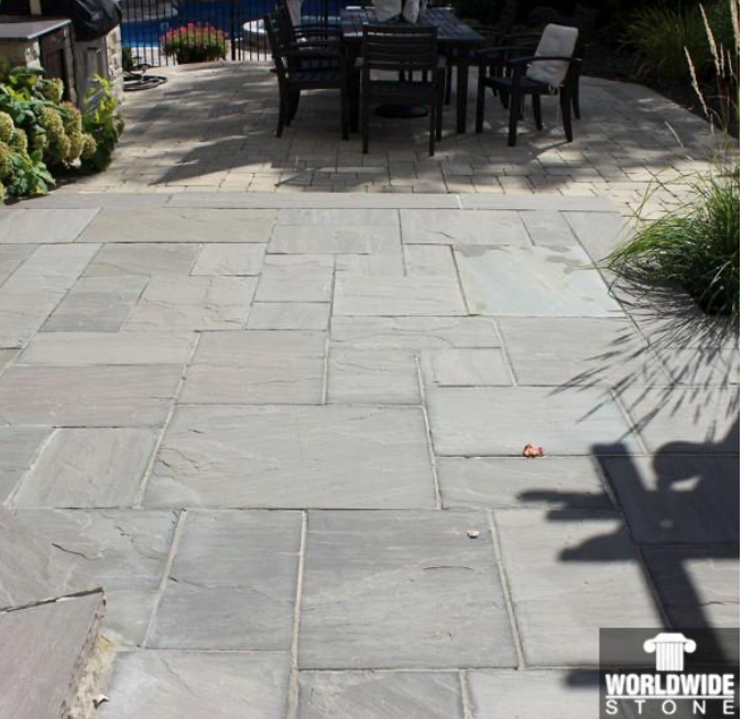 Paver - Slate Grey Sandstone - Natural Edges M/Cut - 1"x12"x18"