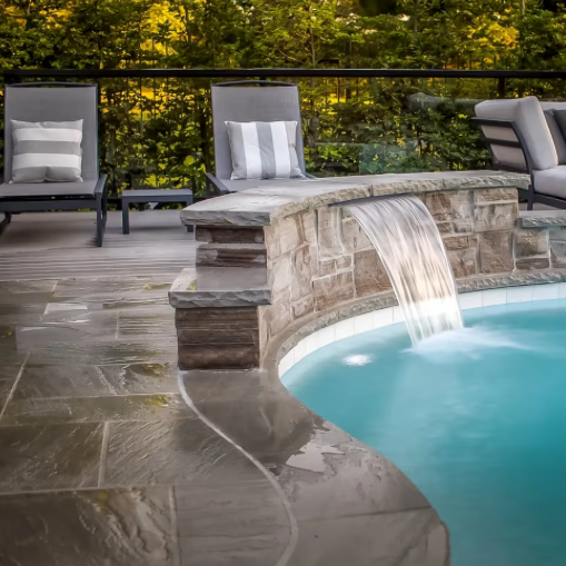 Coping (RF - Reb.) - Slate Gray Sandstone - RebatedNatural - Rock Cut - 2/1-1/4"x12"x48"
