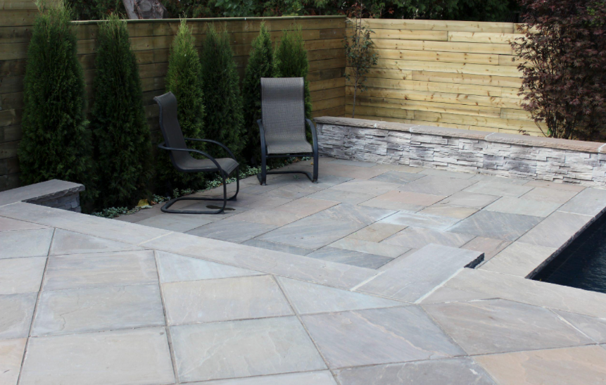 Coping - Slate Grey Sandstone - 3 Edges Sawn, 1 Long Rock Face - 2"x16"x60"