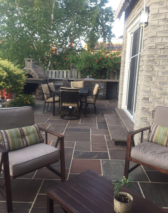 Step - Slate Grey Sandstone - 3 Edges Rock Face, 1 Longside Sawn - 7"x16"x48"