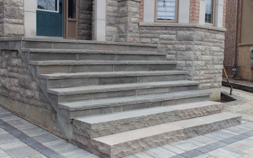 Coping - Slate Grey Sandstone - 3 Edges Sawn, 1 Long Rock Face - 2"x14"x48"