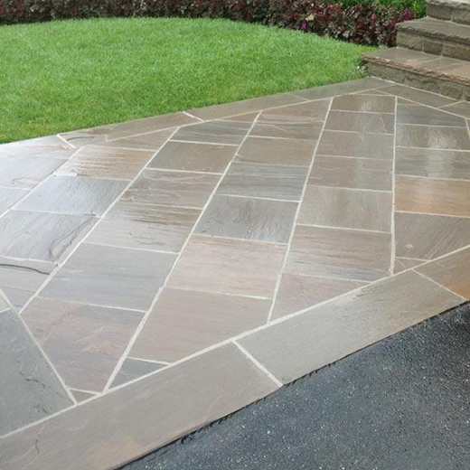Step - Slate Grey Sandstone - 3 Edges Rock Face, 1 Longside Sawn - 6"x16"x60"