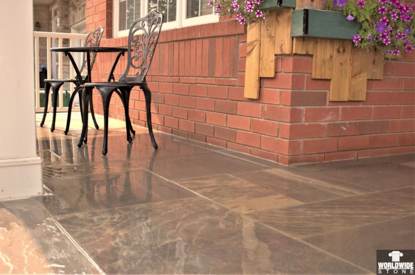 Coping - Venetian Mist Sandstone - 3 Edges Sawn, 1 Longside Rockfaced - 2"x12"x72"