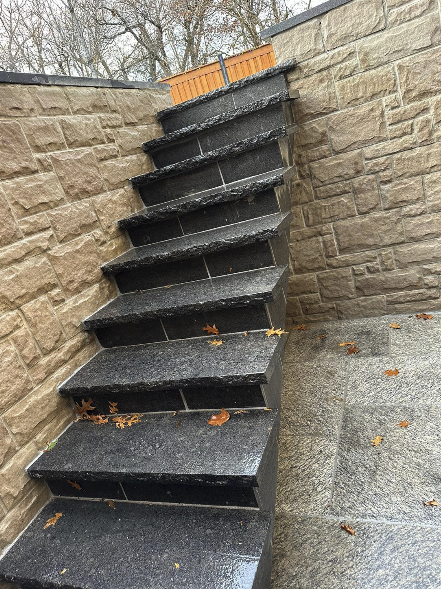 Step - Silver Grey Granite - 3 Edges Rockfaced, 1 Longside Sawn - 6"x12"x48"