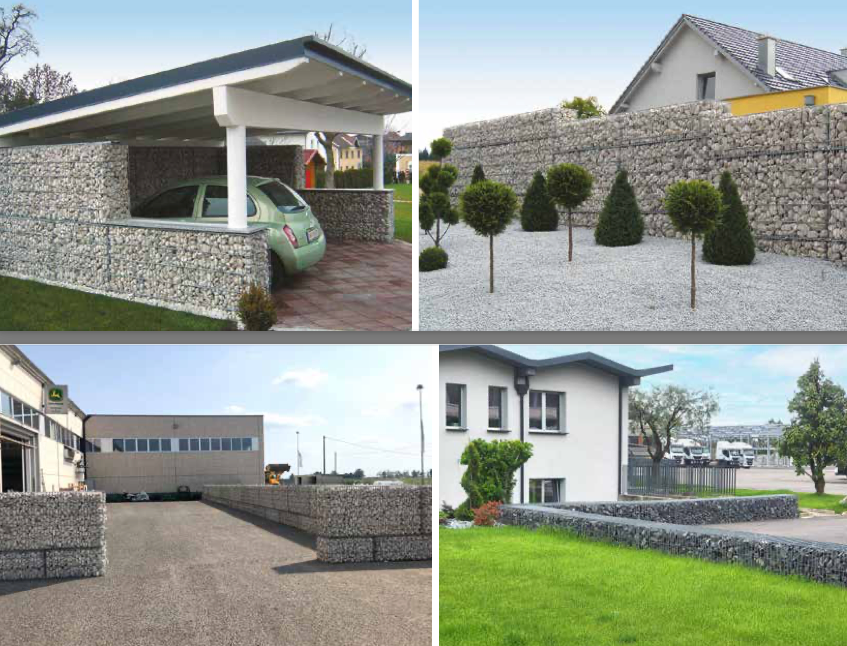 Stone Grid/Gabion Cage Baskets - C - 40x10xH20