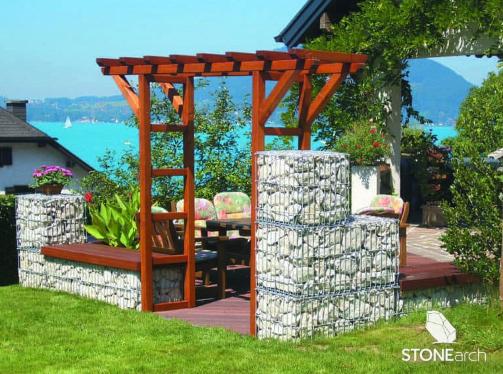 Stone Grid/Gabion Cage Baskets - A - 40x20xH20