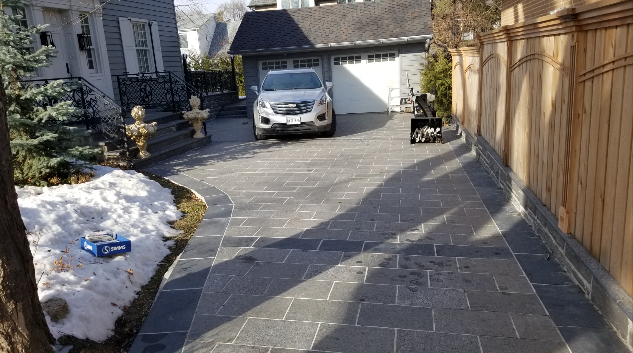 Step - Silver Grey Granite - 3 Edges Rockfaced, 1 Longside Sawn - 6"x12"x48"