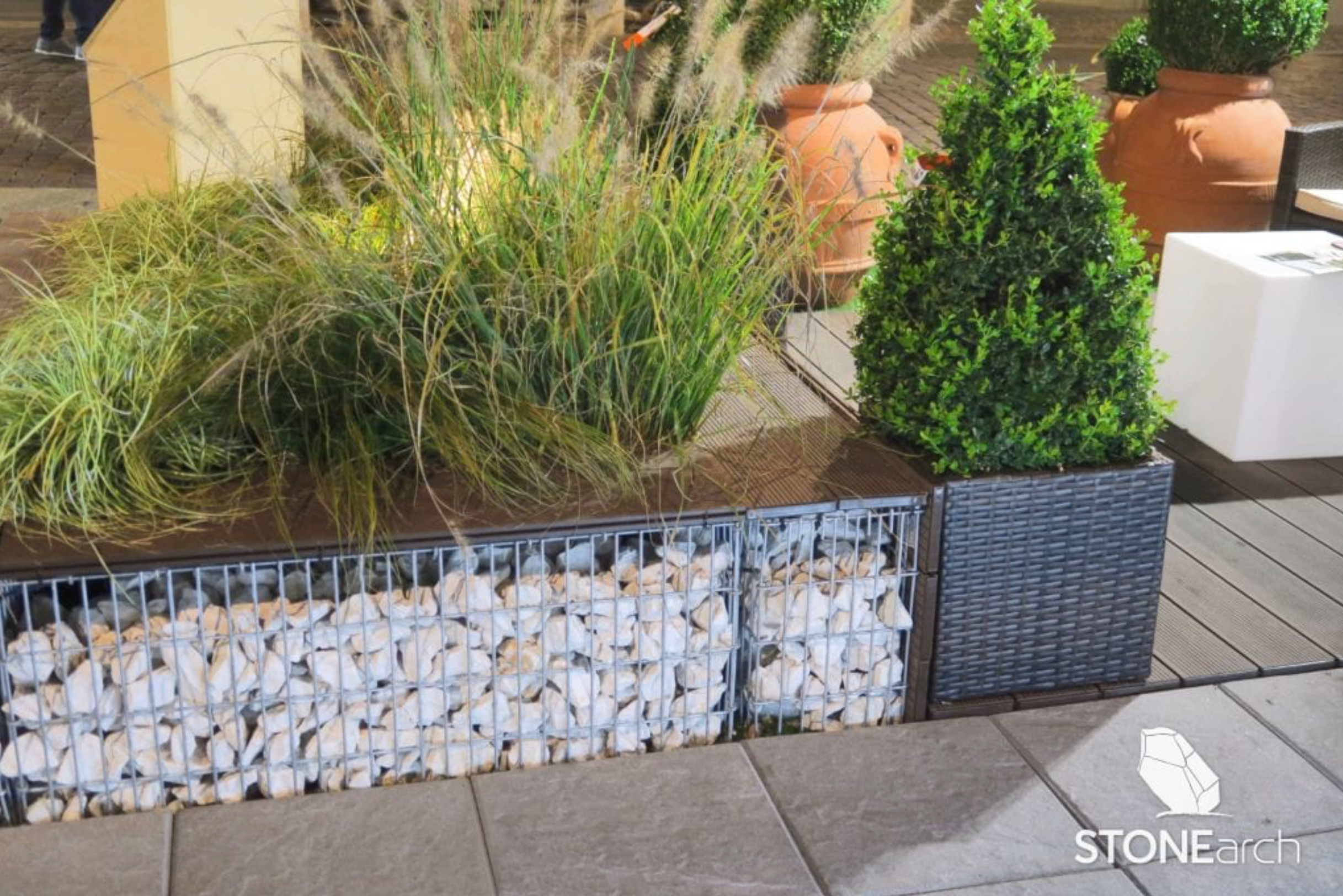 Stone Grid/Gabion Cage Baskets - C - 40x10xH20