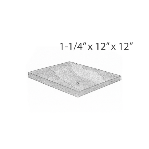 Paver - Silver Valley - Flamed - Saw Cut - 1-1/4"x12"x12" sketch