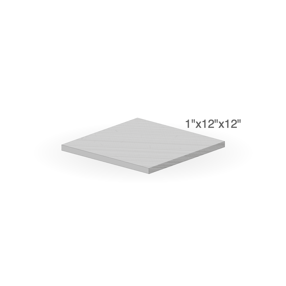 Paver - Antique Blue Limestone - Natural Edges M/Cut - 1"x12"x12" sketch