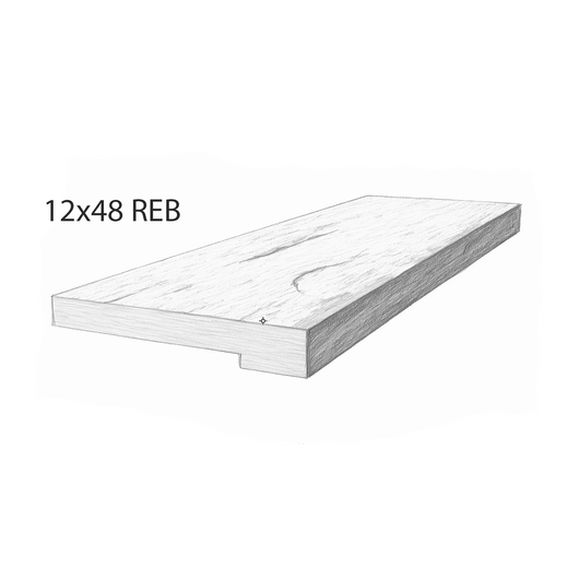 Coping - Slate Gray Sandstone - Rebated - Natural - Rock Cut - 2/1-1/4"x12"x48" sketch