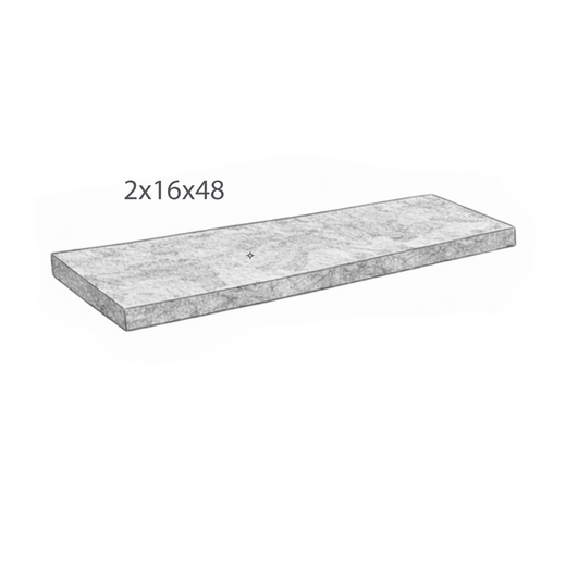 Coping - Moderno Beige Limestone - Sand Blast - Saw Cut - 2"x16"x48" sketch