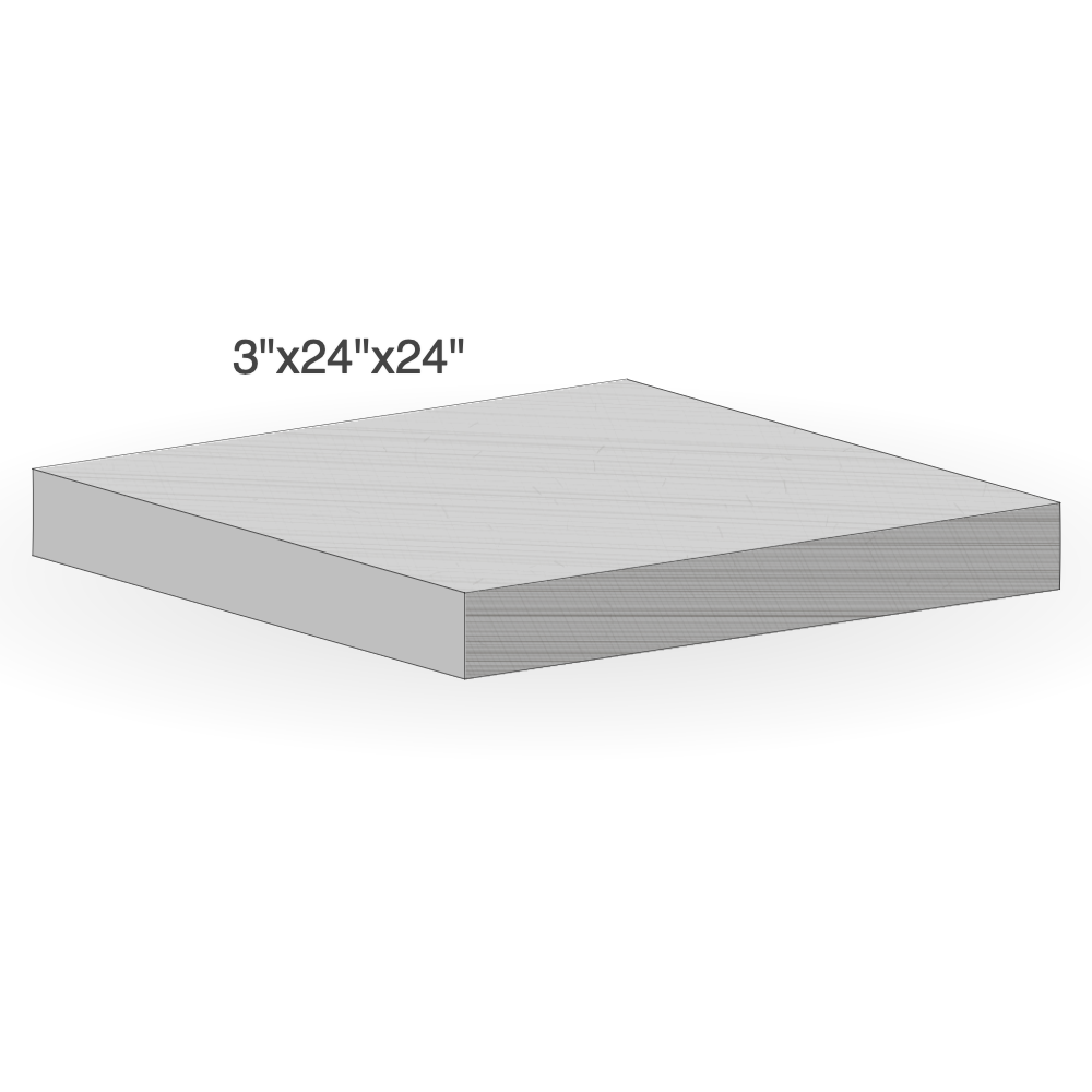 Pier Cap - Flint Sandstone - PierCap - Natural - Rock Cut - 3"x24"x24" sketch