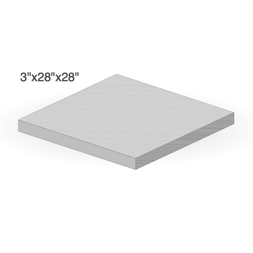 Pier Cap - Silver Valley Limestone - 4 Sides Rockfaced - 3"x28"x28" sketch