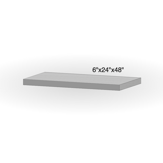 Step - Silver Grey Granite - 3 Edges Rockfaced, 1 Longside Sawn - 6"x24"x48" sketch