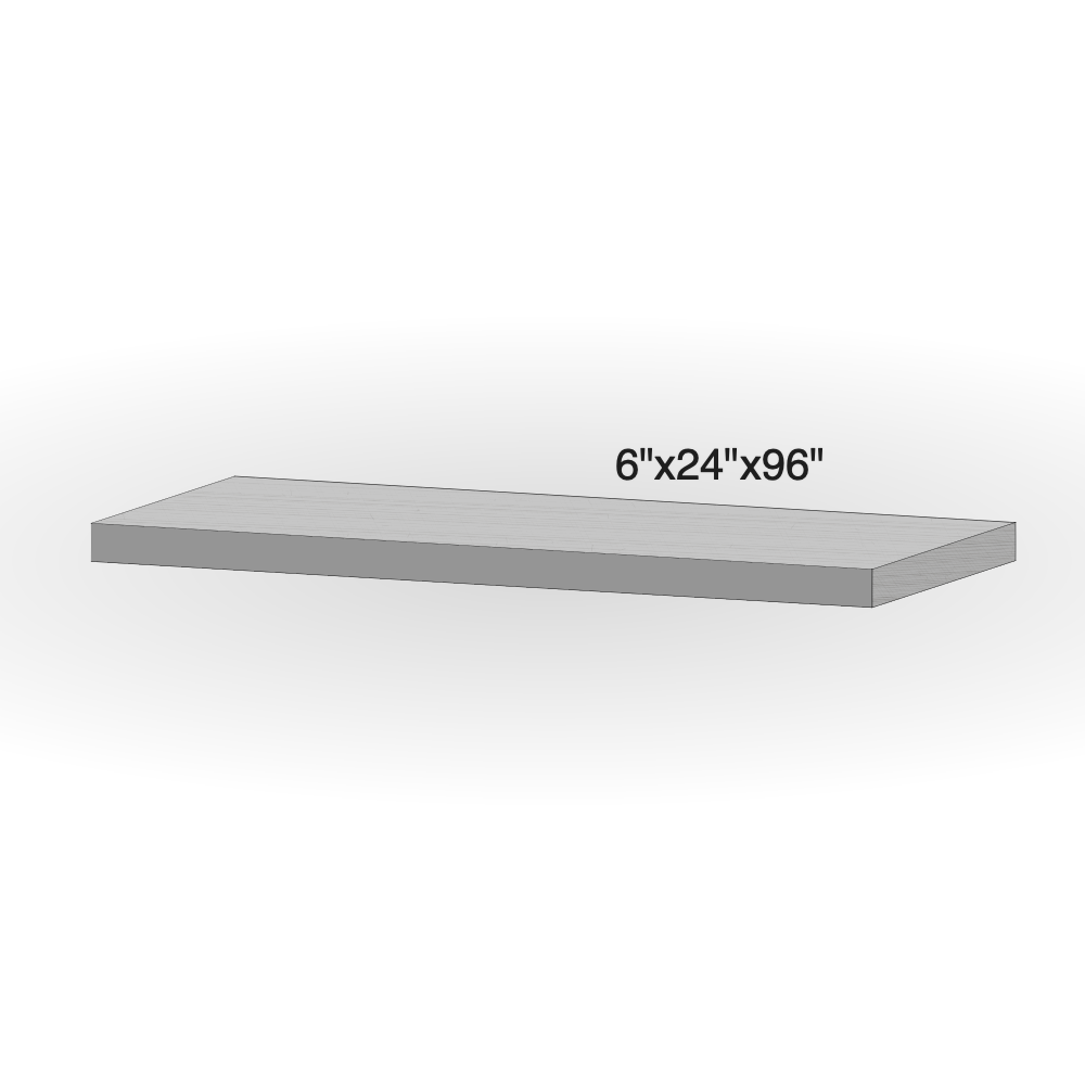 Step - Silver Grey Granite - 3 Edges Rockfaced, 1 Longside Sawn - 6"x24"x96" - Extra Large sketch