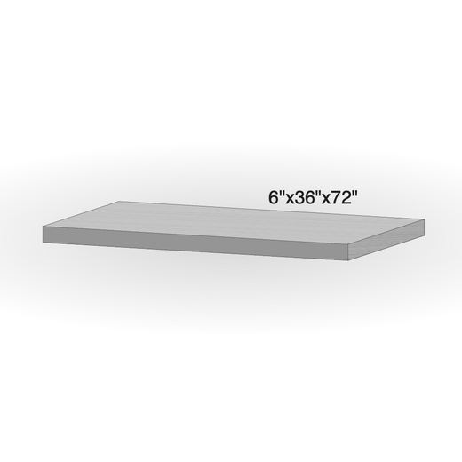 Step - Grey Sandstone - 3 Edges Rockfaced, 1 Longside Sawn - 6"x36"x72" sketch