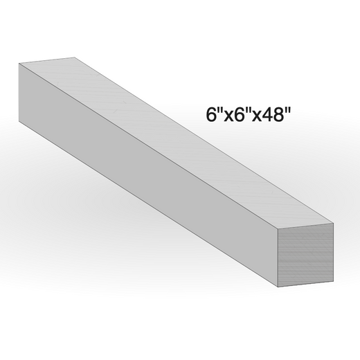 Curb - Kota Black Limestone - 2 Long Sides Rockfaced - 6"x6"x48" sketch