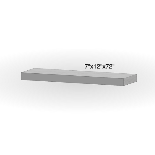 Step - Beige Sandstone - 3 Edges Rockfaced, 1 Longside Sawn - 7"x12"x72" sketch