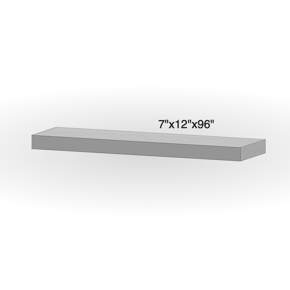Step - Slate Grey Sandstone - 3 Edges Rockfaced, 1 Longside Sawn - 7"x12"x96" - Extra Large sketch