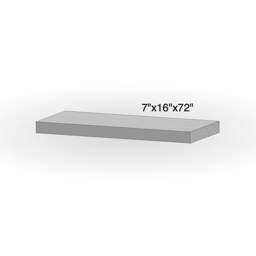 Step - Slate Grey Sandstone - 3 Edges Rock Face, 1 Longside Sawn - 7"x16"x72" sketch