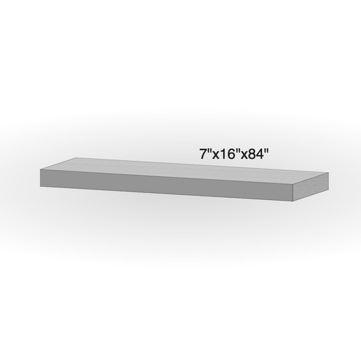 Step - Black Pearl Granite - 3 Edges Rockfaced, 1 Longside Sawn - 7"x16"x84" - Extra Large sketch