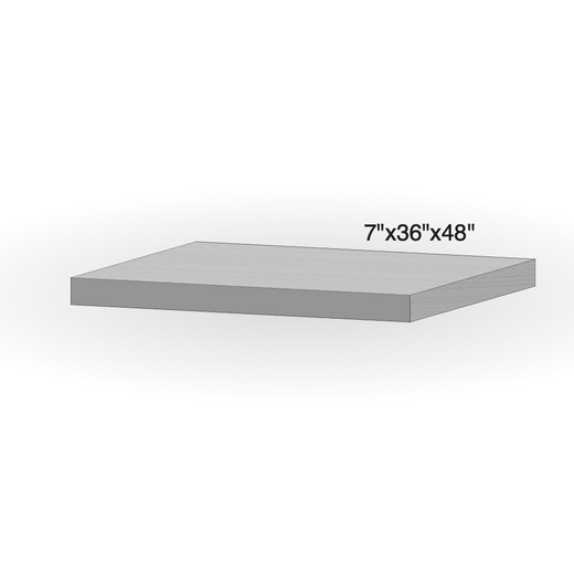 Step - Slate Grey Sandstone - 3 Edges Rockfaced, 1 Longside Sawn - 7"x36"x48" sketch