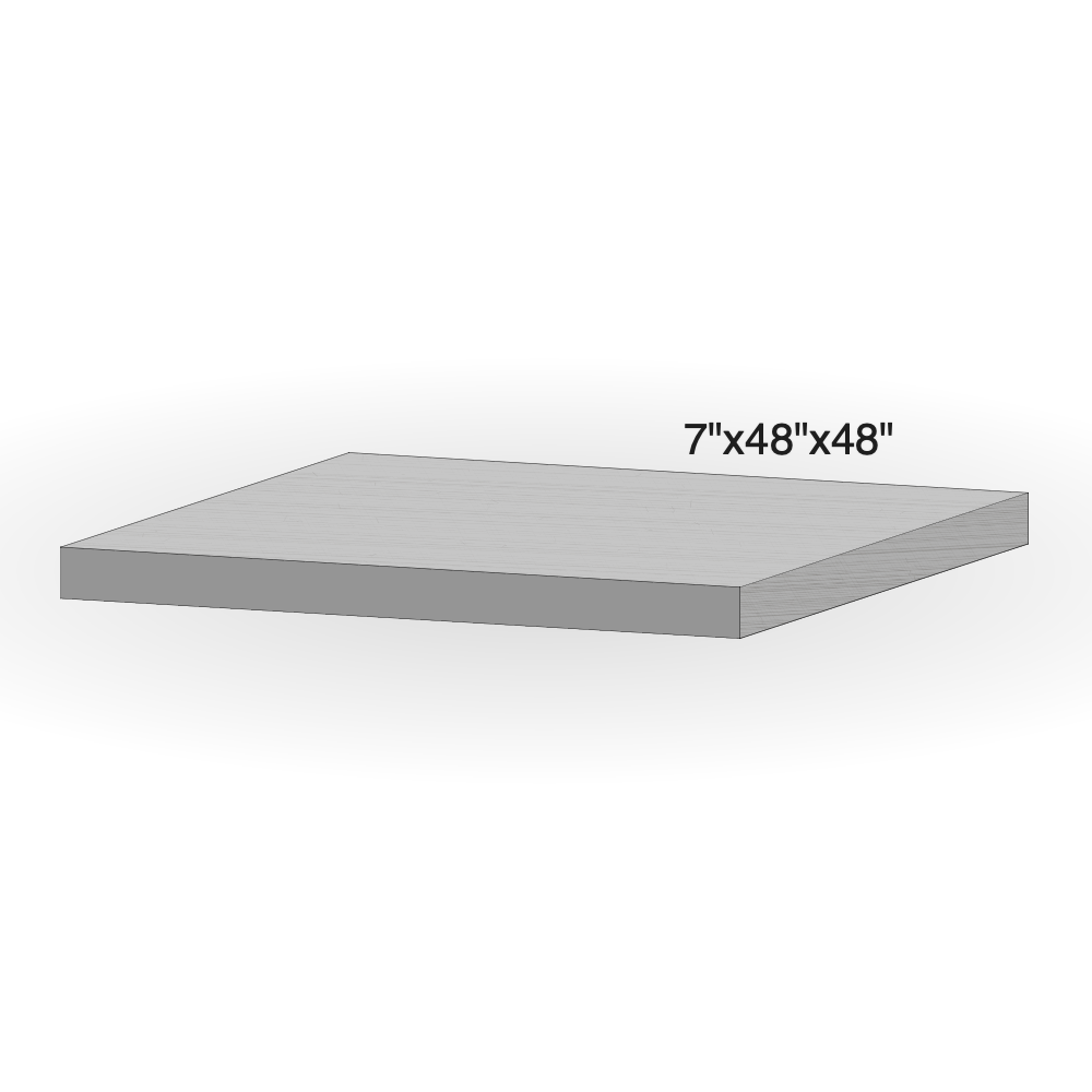 Step - Slate Grey Sandstone - 3 Edges Rockfaced, 1 Longside Sawn - 7"x48"x48" sketch