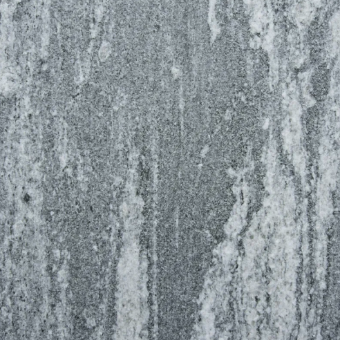 Paver  - Alicante Black Granite - Flamed - Saw Cut - 1"x18"x24" swatch
