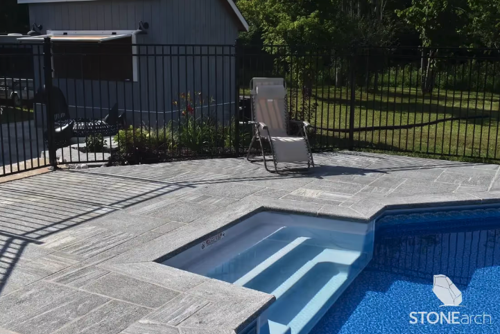 Coping - Alicante Black Granite - Flamed - Rock Cut - 2"x12"x48"